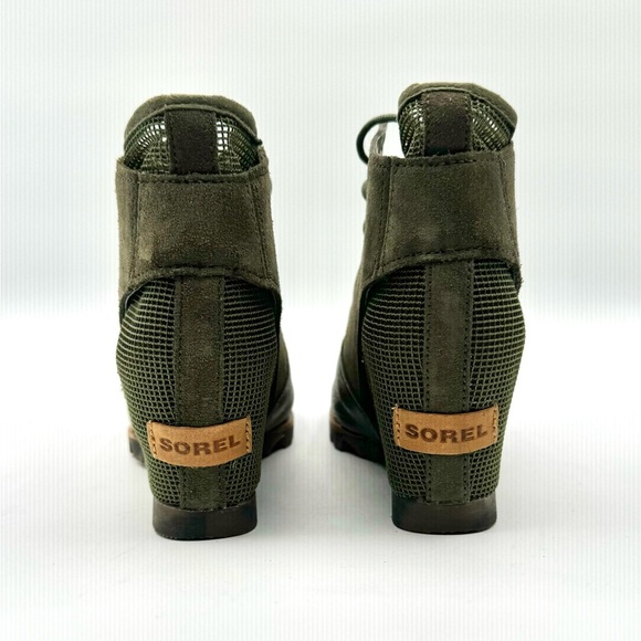 SOEREL LACE-UP WEDGE BOOTS OPEN TOE RUBBER OUTSOLE WOMEN’S WINTER BOOTS SIZE 6 - Picture 6 of 13